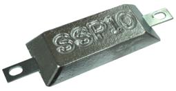 Sinkanode skrog, rektangulær - Skrueavstand: 170-200 mm, Vekt: 1 kg